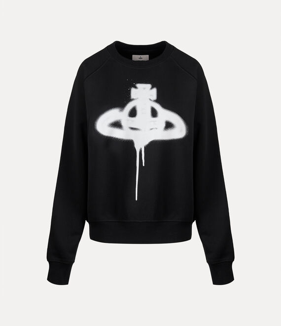 Vivienne Westwood Spray Orb Raglan Sweatshirt in BLACK